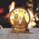 thumbnail image 4 of Decoraciones navideñas creativas de madera, casa de madera luminosa decorativa navideña única, para mesa, adornos, gabinetes de sala de estar, regalo, 4 of 5