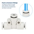 thumbnail image 4 of Uxcell Push to Connect Fittings, 6 Pack Air Line Pneumatic Fittings, White, 1/8 Inch Od, 4 of 5
