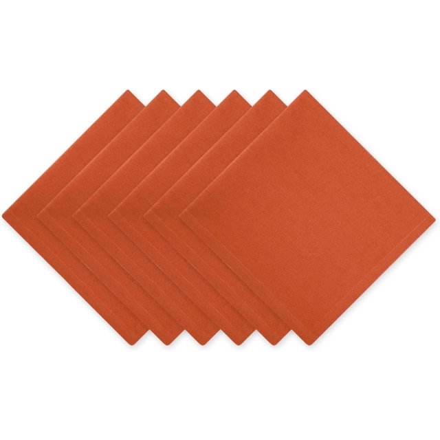 DII Solid Napkin Set Collection, 20x20, Spice, 6 Piece