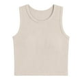 thumbnail image 3 of hengsof Girls Tank Tops Cute Crop Tops for Teen Kids Ribbed Knit Athletic Dance Basic Top, 3 of 6
