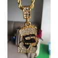 thumbnail image 3 of BESLIME Novelty Necklace Sparkling Hip Hop Necklace Initial Pendant Necklace, 3 of 4