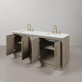 thumbnail image 6 of Water Creation 72" Wood Double Bathroom Vanity in Gray Oak & Gold, 6 of 14