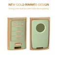 thumbnail image 2 of OFFCURVE Key Fob Cover for Cadillac, Soft TPU Car Key Case Protector for Cadillac SRX ATS ELR XTS 2010 2011 2012 2013 2014 2015 Keyless Entry Remote Control Start Car Key Accessories, Green-Gold, 2 of 6