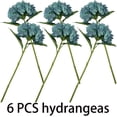 thumbnail image 5 of MINKUROW Blue Hydrangea Artificial Flowers,6 Pcs Faux Hydrangea Flowers,Artificial Hydrangeas Flowers with Stems,Fake Hydrangeas,Silk Hydrangeas Flowers with Stems for Home Decor (6,Blue), 5 of 5