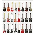 thumbnail image 3 of Ambesonne Guitar Shower Curtain, Instruments Acoustic, 69"Wx75"L, Vermilion Black White, 3 of 3