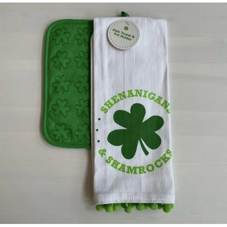 

St. Patrick s Day Kitchen Towel 2pc Set Dish Towel & Pot Holder