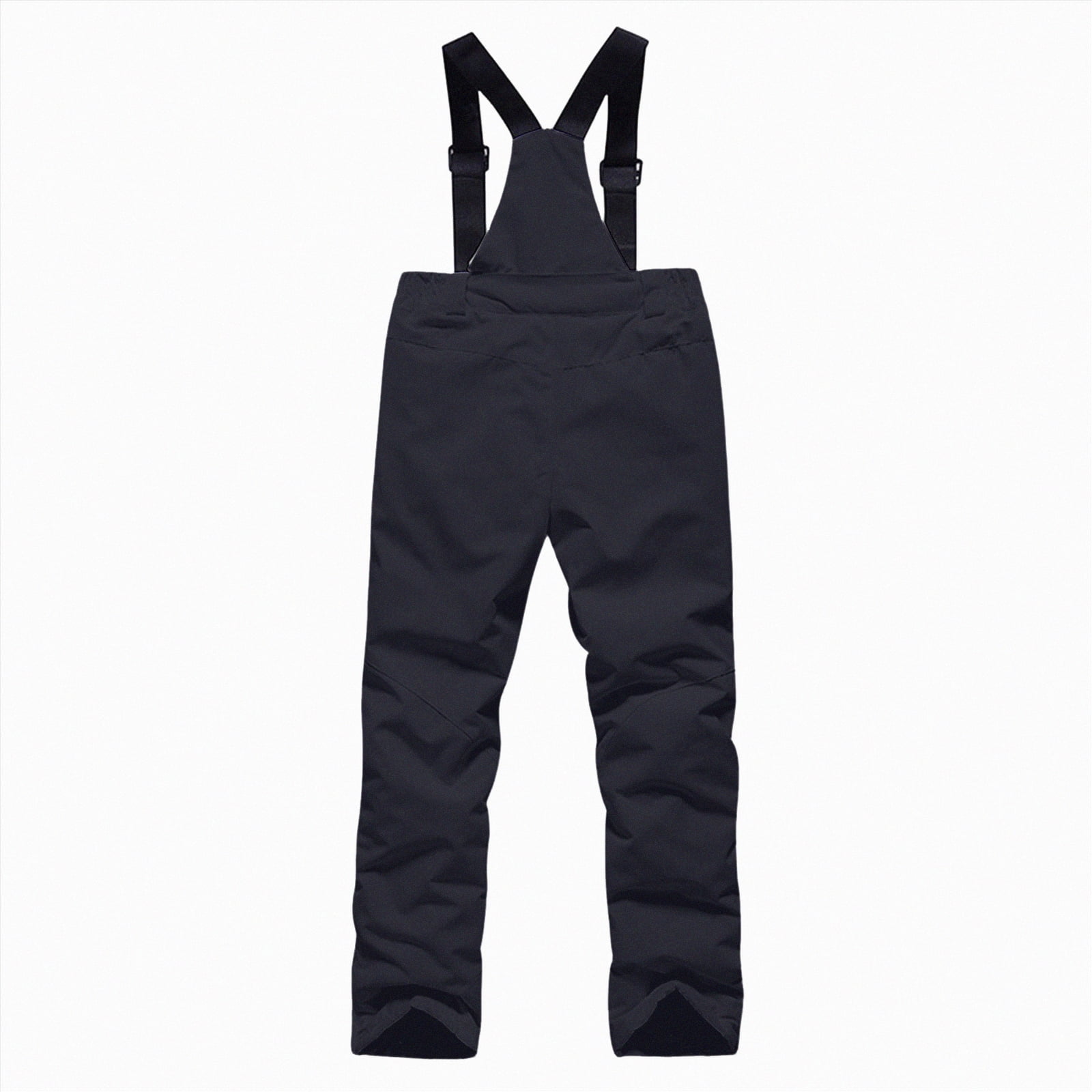 HCNTES Toddler Snow Bib Overalls Kids Waterproof Ski Pants Adjustable Design Warm Winter Outdoor Wear(A-Black,L)