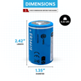 thumbnail image 2 of IP Power ER34615 D size 3.6V 19Ah Lithium Primary Battery (Non Rechargeable) for Specialized Devices  - 12 Pack, 2 of 4