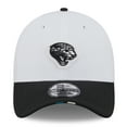 thumbnail image 2 of Men's New Era  White/Black Jacksonville Jaguars 2025 NFL Training Camp Throwback Logo 39THIRTY Flex Hat, 2 of 5