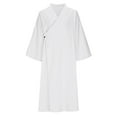 thumbnail image 2 of APEXFWDT Men's Lightweight Kimono Robe Japanese Bathrobes Open Front Long Cardigan V Neck Summer Beach Cover up , XXL,White, 2 of 5