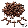 thumbnail image 1 of Dijes de cruz de madera,Dijes de cruz de madera Colgantes de cruz de madera,Cuentas de cruz de madera sin terminar a la moda para hombres y mujeres,Dijes espaciadores de cruz Colgantes Adorno, 1 of 8