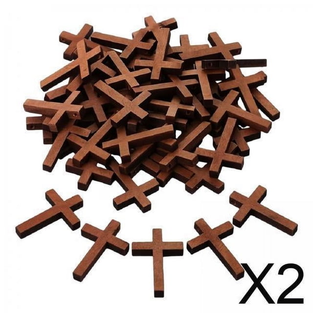 Dijes de cruz de madera,Dijes de cruz de madera Colgantes de cruz de madera,Cuentas de cruz de madera sin terminar a la moda para hombres y mujeres,Dijes espaciadores de cruz Colgantes Adorno