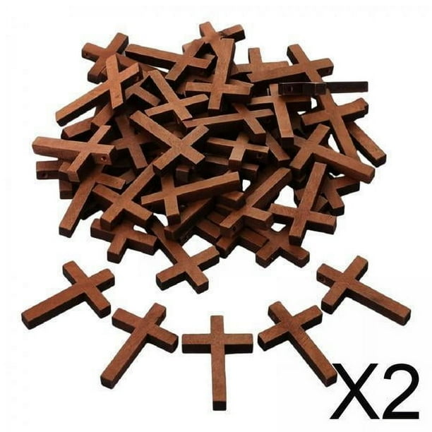 Dijes de cruz de madera,Dijes de cruz de madera Colgantes de cruz de madera,Cuentas de cruz de madera sin terminar a la moda para hombres y mujeres,Dijes espaciadores de cruz Colgantes Adorno