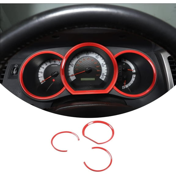 TINKI Car Stainless Steel Inner Look Central Console Dashboard Decorative Ring Cover Trim Stickers Fit For Toyota Tacoma 2011 2012 2013 2014