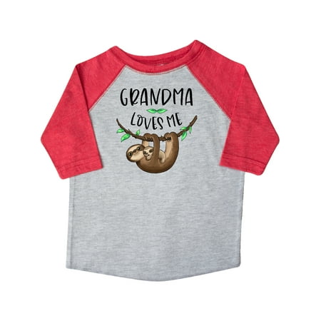 

Inktastic Grandma Loves Me Cute Sloth and Baby Gift Toddler Boy or Toddler Girl T-Shirt