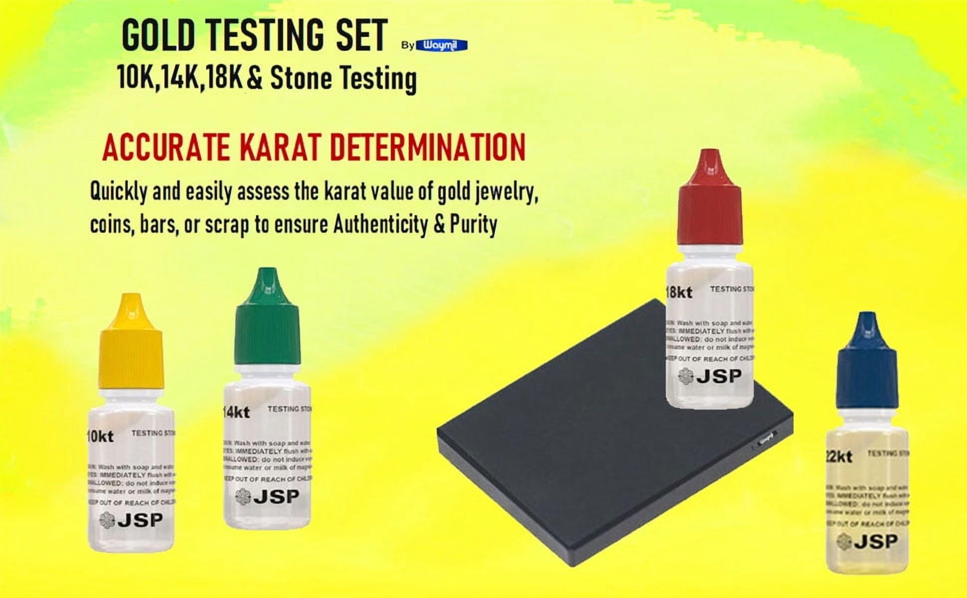 Fresh Gold 5Testing Jewelry Kit 10K 14K 18K With Stone & Neutralizer