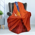 thumbnail image 4 of Americana Soft Flannel Fleece Throw Blanket, Grand Canyon in United States of America Nature Geology Rippled Rocks Image, Cozy Plush for Indoor and Outdoor Use, 60" x 80", Orange Blue, by Ambesonne, 4 of 5
