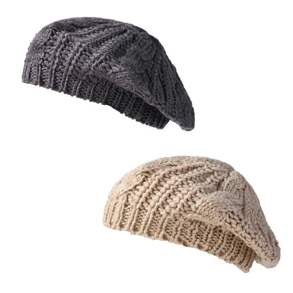 2 Pcs Women's Plaid Newsboy Caps Vintage Octagonal Hats Berets Hat Bone Beret Hat for Women Winter Fall Knit Artist Hats Classic Beanie Hat - style 2;