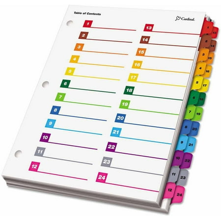 divider tabs template cardinal onestep printable table of contents dividers 52 tab 11 quot x 8 1 2 quot multicolor divider tabs template cardinal onestep printable table of contents dividers 52 tab 11 quot x 8 1 2 quot multicolor