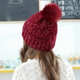 thumbnail image 5 of Dyfzdhu Winter Hats for Women Warm Solid Color Velvet Knitted Beanie Hat Red, 5 of 5