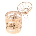 thumbnail image 2 of Guardoinrt Electroplated Metal Birdcage Shape Tea Light B- Candle Holder Rose Gold Type E 1Set, 2 of 6