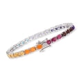 thumbnail image 3 of Ross-Simons 10.50  ct. t.w. Multi-Stone and Fire Opal Tennis Bracelet in Sterling Silver, Women's, Adult, 3 of 7