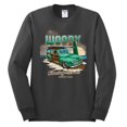 thumbnail image 2 of Wild Bobby, 1946 Vintage Ford Woody Chasing Waves Cars and Trucks Mens Long Sleeve Shirt, Charcoal, 3XL, 2 of 3