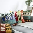 thumbnail image 2 of 45 x 45 cm Lot de 4 Housses de Coussin en Coton et Lin Rétro Style Rétro pour Lit Voiture Home Sofa Imprimé, 2 of 5
