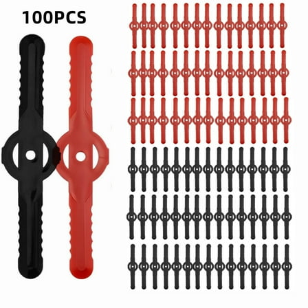 Paddsun String Trimmer Head Blades, 100PCS Weed Eater Blades Nylon Replacement Plastic Trimmer Head Blades
