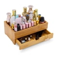 thumbnail image 1 of Organizador de maquillaje GOBAM Bamboo con cajón para baño y tocador, 1 of 8
