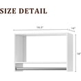 thumbnail image 5 of Tall Hanging Modular Closet System, Wall‑Mounted Closet Organizer with Storage Shelf and Garment Hanging Rod, 19.5" Wide, White, 5 of 7