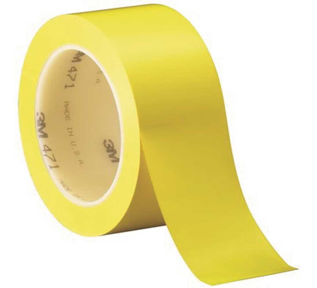 3M 471 Vinyl Tape, 2 In. X 36 Yd., Yellow