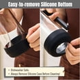 thumbnail image 3 of Greenpod Oil Dipenser Bottle with Silicone Bottom, 2 in 1 Olive Oil Sprayer and Dispenser, Oil Spray Bottle 500ML/ 17OZ for Cooking, Kitchen, BBQ, Air Fryer, Salad, Baking(2PC Black), 3 of 9