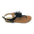 thumbnail image 4 of Victoria K Women's PomPom With Side Buckle Sandals, 4 of 5