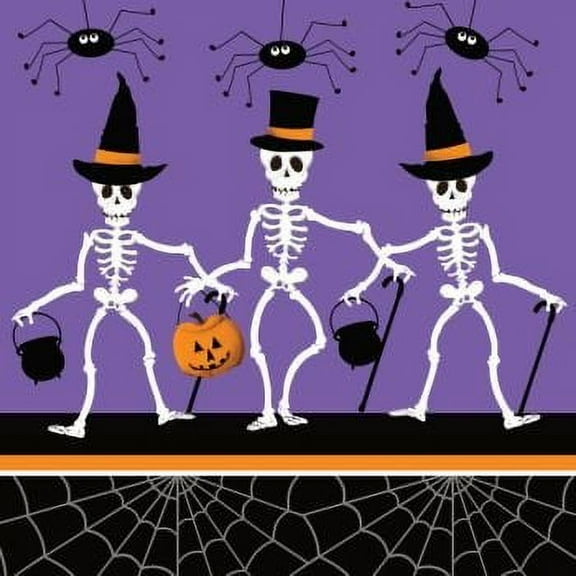 Creative Converting Halloween Dancing Skeletons Lunch Napkins 18 Pack