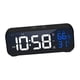 thumbnail image 2 of Reloj despertador digital LED con música, relojes de mesa, brillo ajustable, grande, 12/24 h Negro, 2 of 9