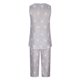 thumbnail image 5 of Conjunto de Ropa de Salón para Mujer Cuello Redondo Blusa sin Mangas Sólida Y Pantalones Cortos de Cintura Elástica Pantalones, Pantalones Cortos de Verano para Mujeres, 5 of 7