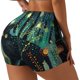 thumbnail image 1 of Fotbe Mystical Black Cat Fireflies Shorts Sin Costuras – Shorts Deportivos de Cintura Alta para Mujer, Elásticos para Gimnasio, Yoga, Running o Ciclismo-Medium, 1 of 8