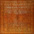 thumbnail image 1 of Ahgly Company Machine Washable Indoor Square Traditional Orange Red Area Rugs, 5' Square, 1 of 7