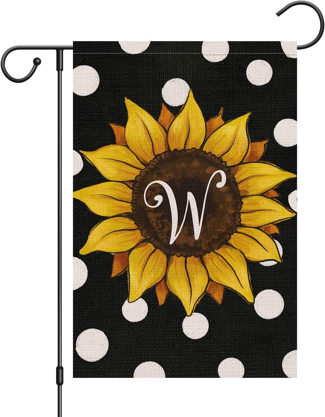 Monogramm Gartenflagge Aus Leinen – 30,5x45,7 Cm, Doppelseitig Bedruckt, Wetterfest