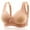Beige, variant on 2025! Ohufall Womens Plus Size Bra, Bras for Women, Women's Non Steel Ring Style Printed Gathered Breathable Underwear Daily Bra 36C-44C