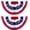 rwb-2pcs, variant on 2x4 Ft American Pleated Fan Flag (Set of 4) – Patriotic Half Fan Bunting, 4th of July Memorial Day Decorations for 250th Anniversary