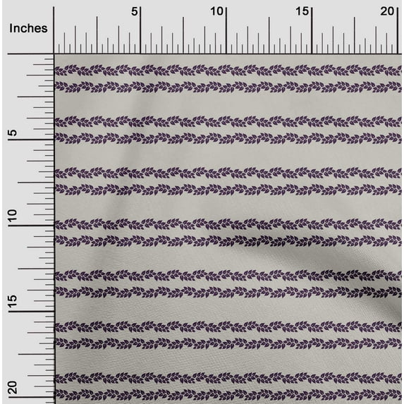 oneOone Cotton Poplin Twill Purple Fabric Leaves Block Sewing Craft Projects Fabric Prints By Yard 56 Inch Wide