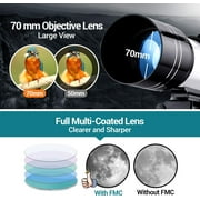 BEBANG Telescope for Adults Astronomy, 70mm Professional Refractor Telescope for Kids Beginners Adults
