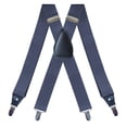 thumbnail image 1 of Tirantes para hombre con correas elásticas en forma de X, ajustables, de 1,38 pulgadas, resistentes Azul vaquero, 1 of 7