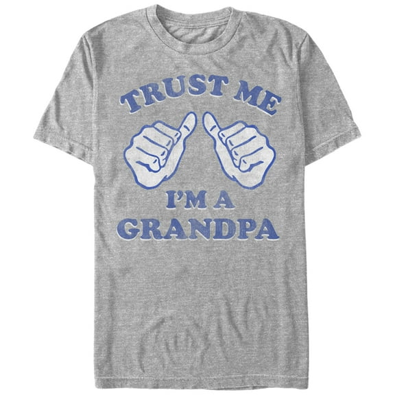 Men's Lost Gods Trust Me I'm a Grandpa Graphic Tee Athletic Heather 2X Large