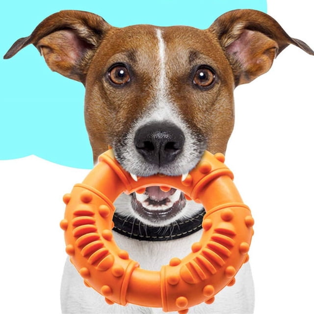 Juguete masticable para perros agresivos: Juguete masticable de caucho natural ultraduradero para cachorros, casi indestructible para razas medianas y grandes.