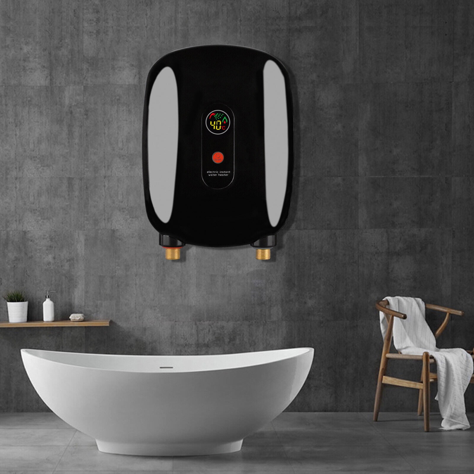 3000W Mini Electric Tankless Instant Hot Water Heater for Sink, Kitchen Washing, 110V Instant Water Heater Under Sink 68-126°F Wall-Mounted Tankless Electric Water Heater with LCD Display