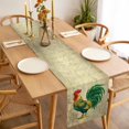 thumbnail image 6 of Vintage Rooster Cotton Linen Table Runner for Dining Kitchen, Farmhouse Retro Animals Elegant Wedding Outdoor Party Tablerunners Decoration, Dresser Scarf Coffee Tablecloth Runners 13x48 Inches, 6 of 9