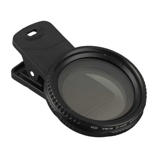 Camera 37MM Professional Clip-on Phone Filter Lens ND2-400 Adjustable Neutral Density Filter with Phone Clip Lens Protector for Smartphone Photography